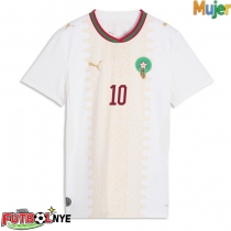 Camiseta Marruecos Brahim Diaz #10 Visitante Equipación para mujer Mundial 2026 manga corta